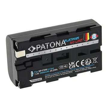 PATONA - Ackumulator Sony NP-F550/F330/F570 3500mAh Li-Ion Platinum USB-C charging