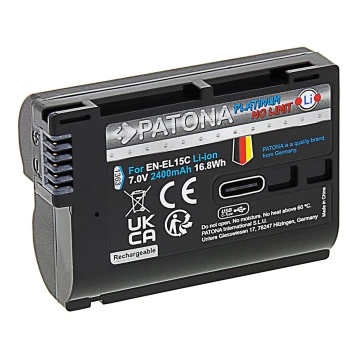 PATONA - Batteri Nikon EN-EL15C 2400mAh Li-Ion Platinum USB-C