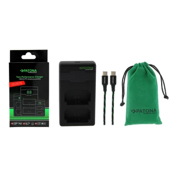PATONA - Fast charger Dual Sony NP-FZ100 + kabel USB-C 0,6m