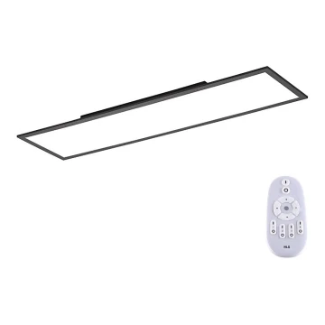 Paul Neuhaus 16533-16-O - LED ljusreglerad fastsatt panel  FLAT LED/24W/230V 2700-5000K svart  + fjärrkontroll