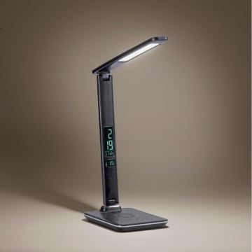 Paul Neuhaus 4595-18 - LED ljusreglerad touch bordslampa  med trådlös laddning  ADRIANO LED/5W/230V svart