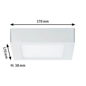 Paulmann 70644 - LED/11W Taklampa LUNAR 230V 17x17 cm vit