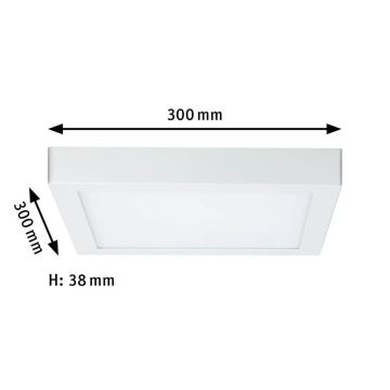 Paulmann 70646 - LED/16W Taklampa LUNAR 230V 30x30 cm vit