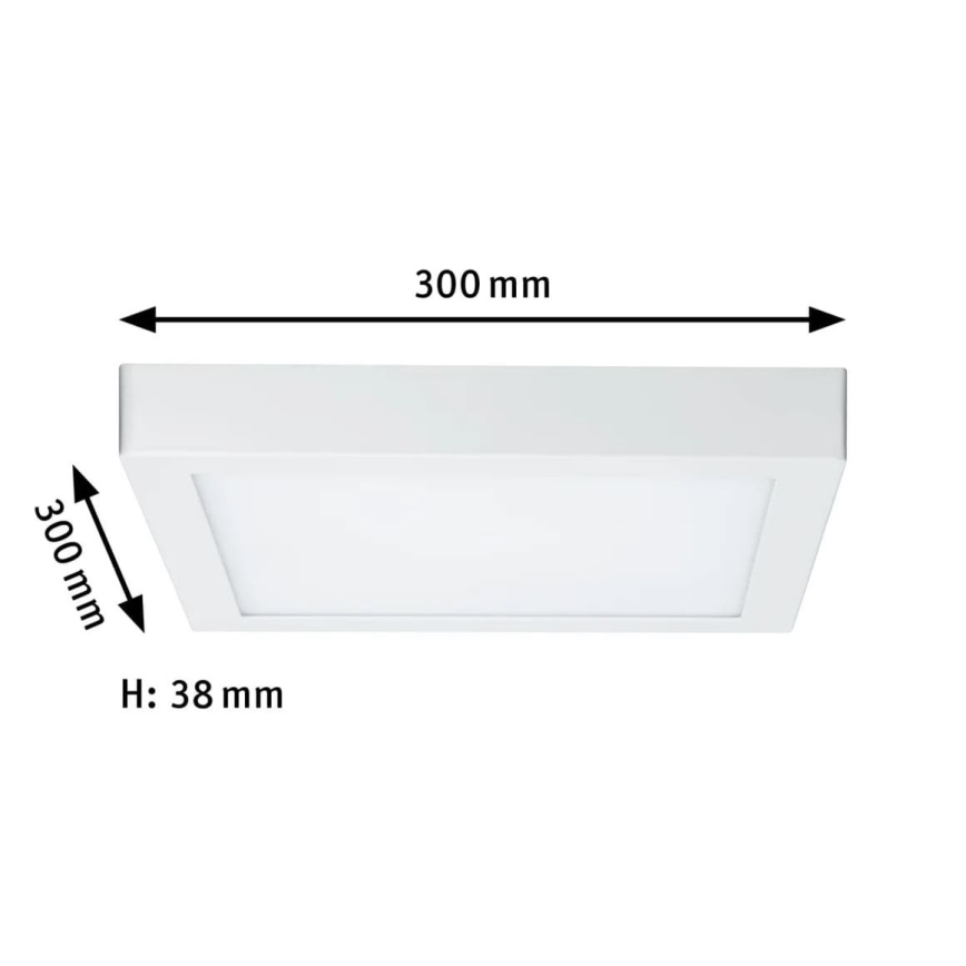 Paulmann 70646 - LED/16W Taklampa LUNAR 230V 30x30 cm vit