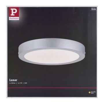 Paulmann 70655 - LED/17W Taklampa LUNAR 230V diameter 30 cm krom