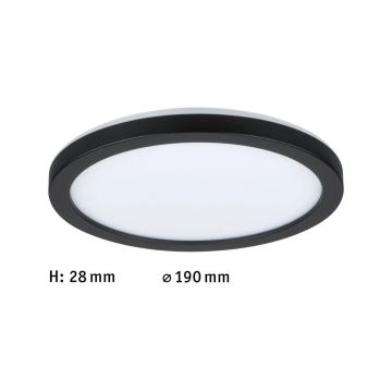 Paulmann 71002 - LED/11,2W Fäst panel ATRIA 230V 4000K diameter 19 cm svart