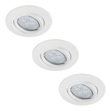 Paulmann 92029 - SET 3xLED-GU10/6,5W Infälld Belysning QUALITY 230V