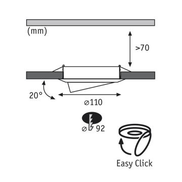 Paulmann 92029 - SET 3xLED-GU10/6,5W Infälld Belysning QUALITY 230V