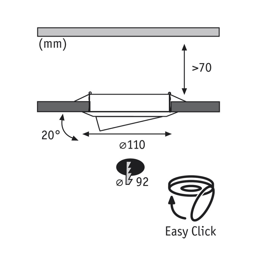 Paulmann 92029 - SET 3xLED-GU10/6,5W Infälld Belysning QUALITY 230V