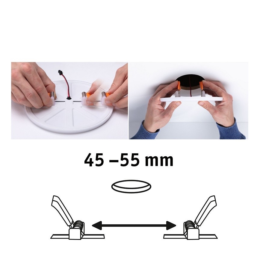 Paulmann 92387 - LED/4,5W IP44 infälld Badrumbelysning VARIFIT 230V