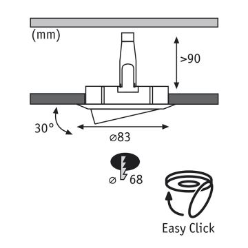 Paulmann 92533 - SET 3xLED-GU10/4W Infälld Belysning PREMIUM LINE 230V