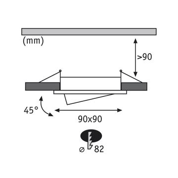 Paulmann 92619 - SET 3x LED Infälld belysning PREMIUM LINE 1xGU10-LED/4W/230V