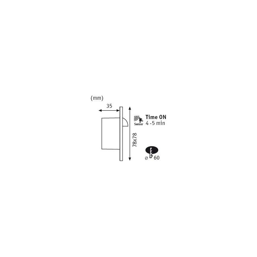 Paulmann 92923 - LED/1,1W Trappbelysning med sensor WAND 230V 2700K