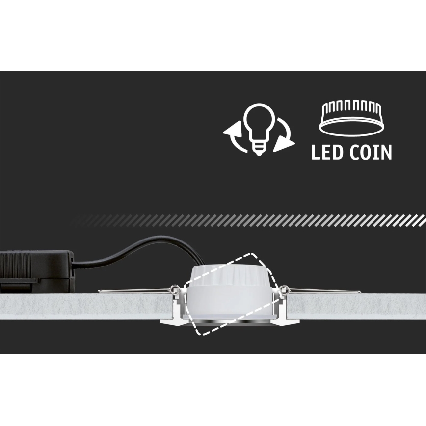 Paulmann 92971 - KIT 3x LED/4,2W IP23 Ljusreglerad hängande badrumslampa NOVA 230V