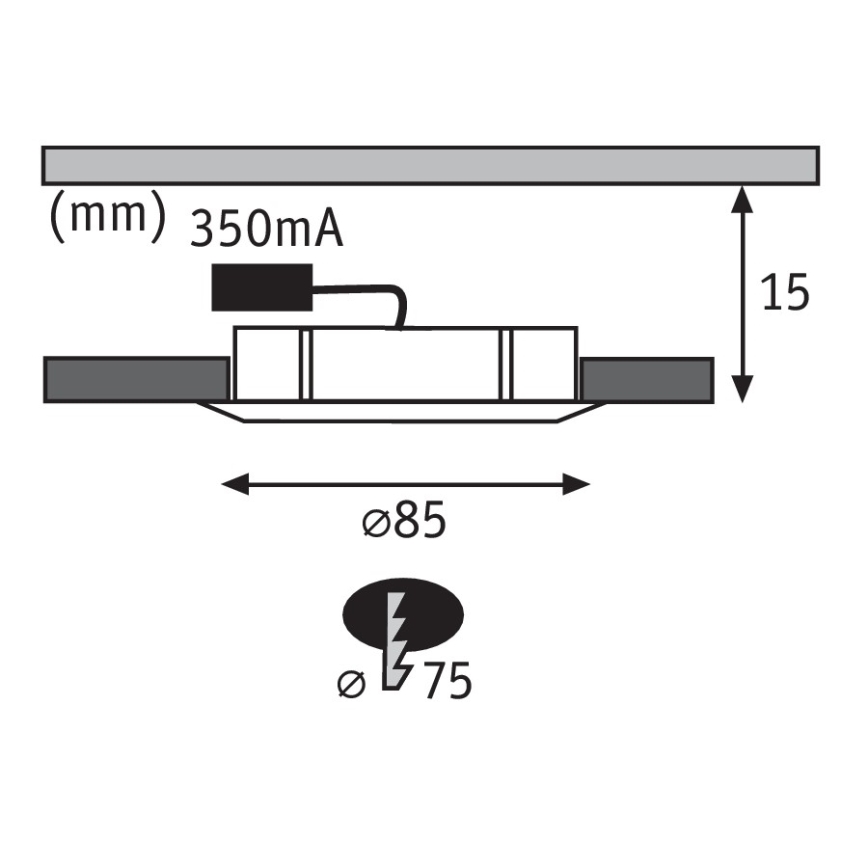 Paulmann 93570 - SET 3xLED/5,3W Dimbar infälld belysning MICRO LINE 230V