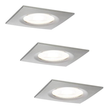 Paulmann 93615 - SET 3x LED/7W IP44 Dimbar infälld Badrumbelysning