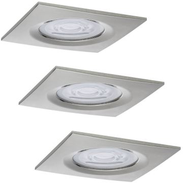 Paulmann 93615 - SET 3x LED/7W IP44 Dimbar infälld Badrumbelysning