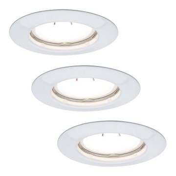 Paulmann 93655 - SET 3xLED-GU10/4,5W Infälld Belysning 230V