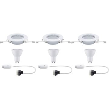 Paulmann 93655 - SET 3xLED-GU10/4,5W Infälld Belysning 230V