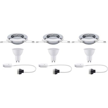 Paulmann 93657 - SET 3x LED/GU10/4,5W Infälld Belysning 230V