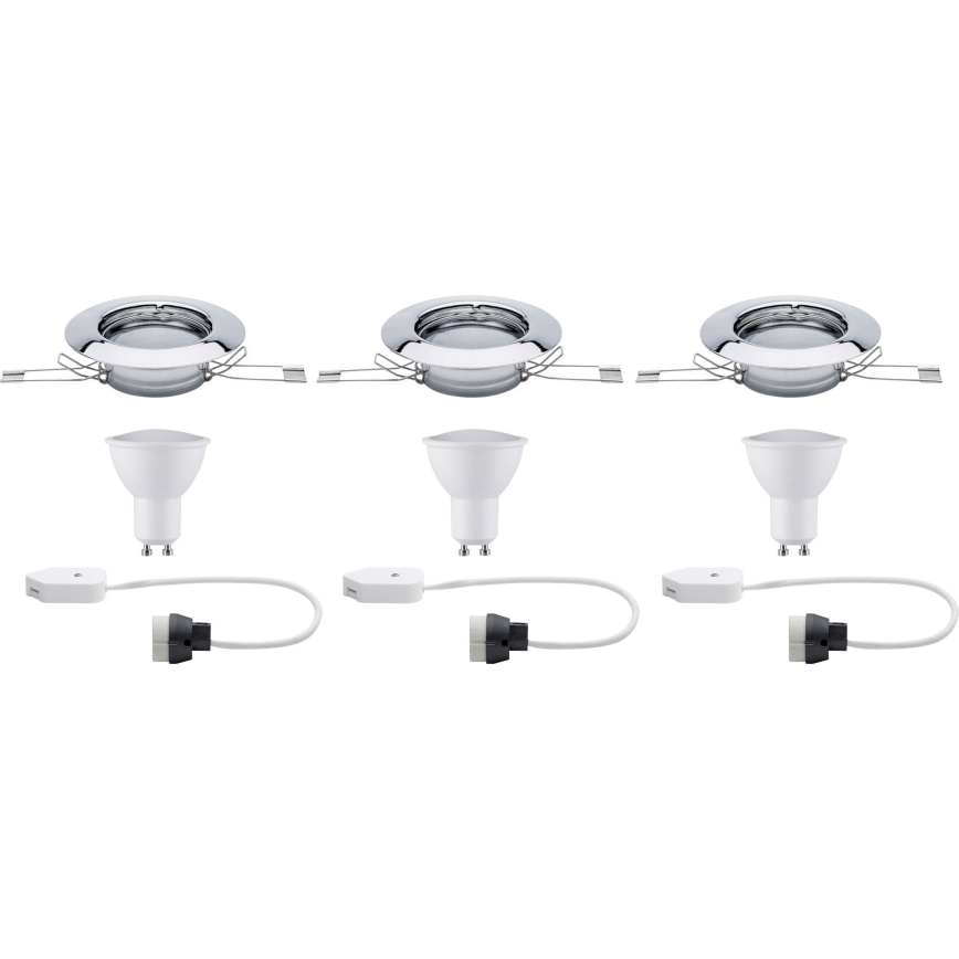 Paulmann 93657 - SET 3x LED/GU10/4,5W Infälld Belysning 230V