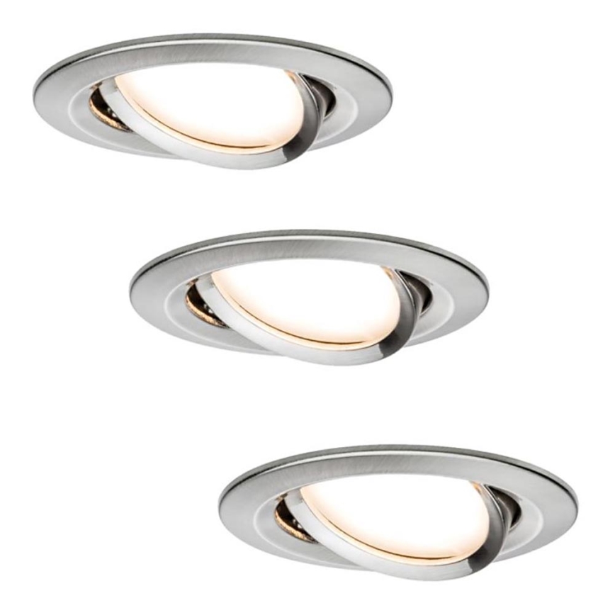 Paulmann 93865 - UPPSÄTTNING 3xLED/6,8W IP23 Badrum infälld lampa  COIN 230V