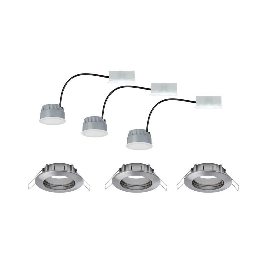 Paulmann 93958 - KIT 3x LED/6,8W IP44 Ljusreglerad hängande badrumslampa COIN 230V