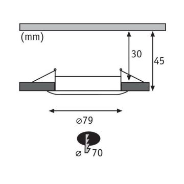 Paulmann 93958 - KIT 3x LED/6,8W IP44 Ljusreglerad hängande badrumslampa COIN 230V