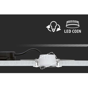 Paulmann 93976 - KIT 3xLED/6,8W IP44 Badrum infälld lampa COIN 230V