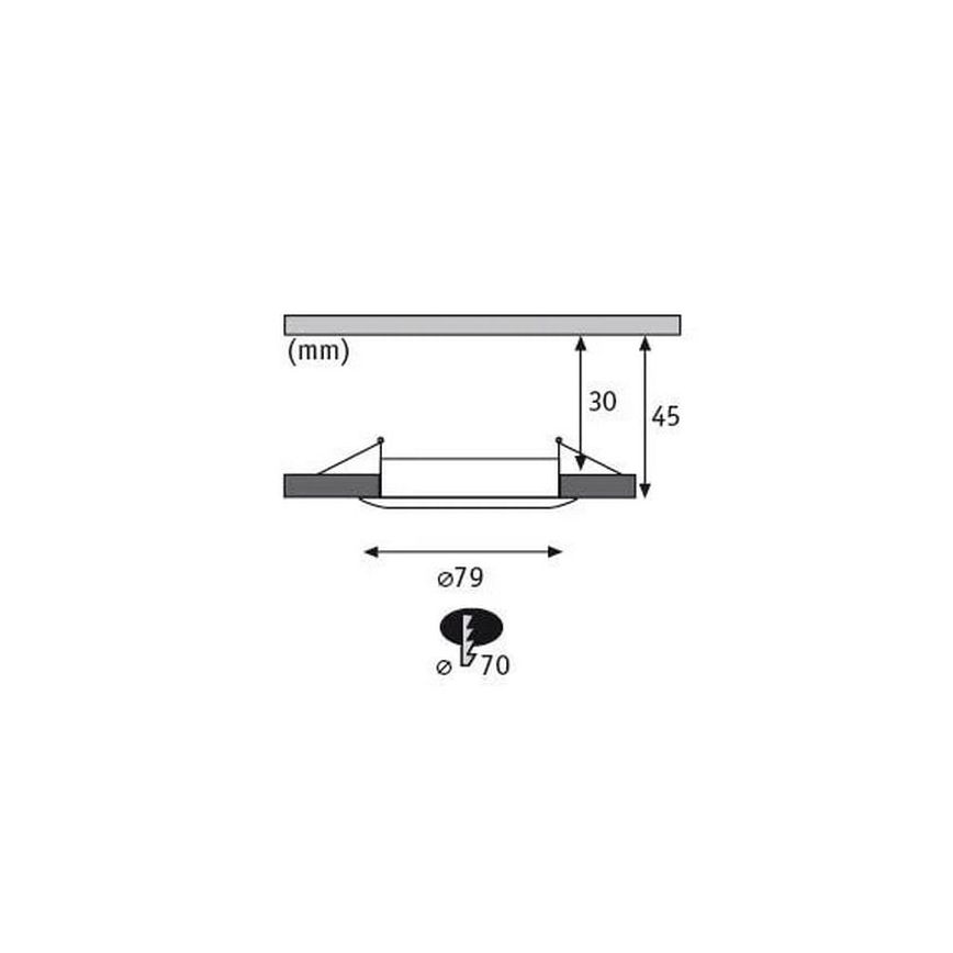 Paulmann 93976 - KIT 3xLED/6,8W IP44 Badrum infälld lampa COIN 230V