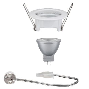 Paulmann 95368 - LED-GU4/3,3W IP44 Badrum infälld lampa BLANC 12V