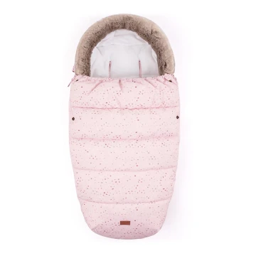 PETITE&MARS - Baby åkpåse 4i1 COMFY Glossy Princess/White rosa