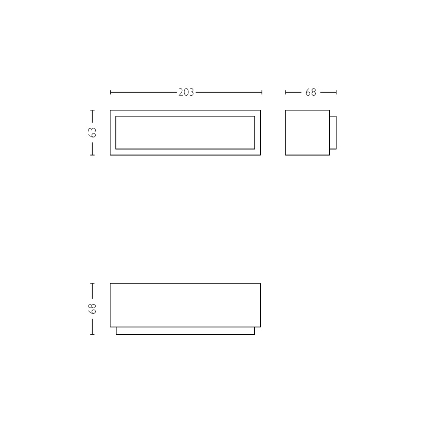 Philips 17354/93/P3 - LED Utomhus Väggbelysning LED/4,5W IP44