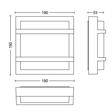 Philips 17394/93/P3 – Utomhus Väggbelysning PETRONIA LED/12W IP44