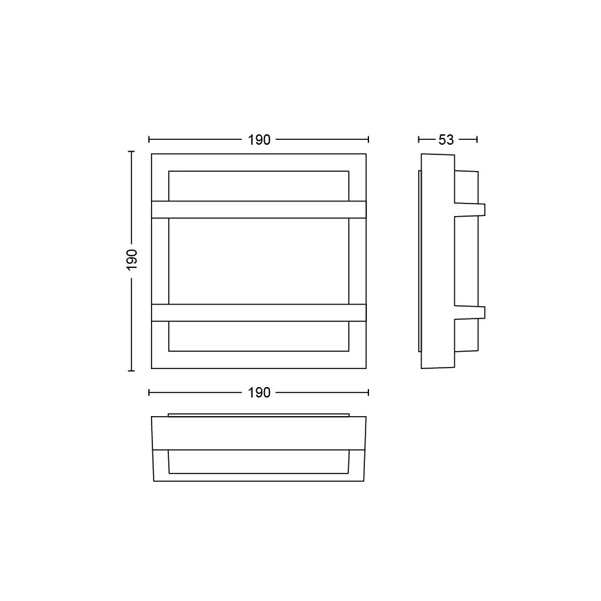 Philips 17394/93/P3 – Utomhus Väggbelysning PETRONIA LED/12W IP44