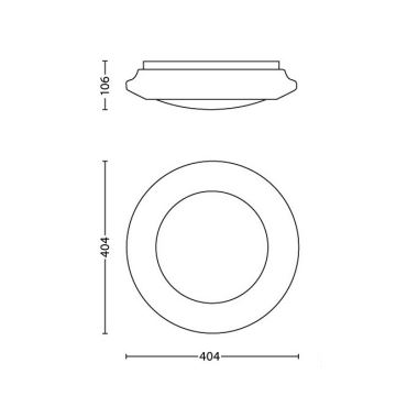 Philips 33365/31/17 - LED Takbelysning 1xLED/22W/230V