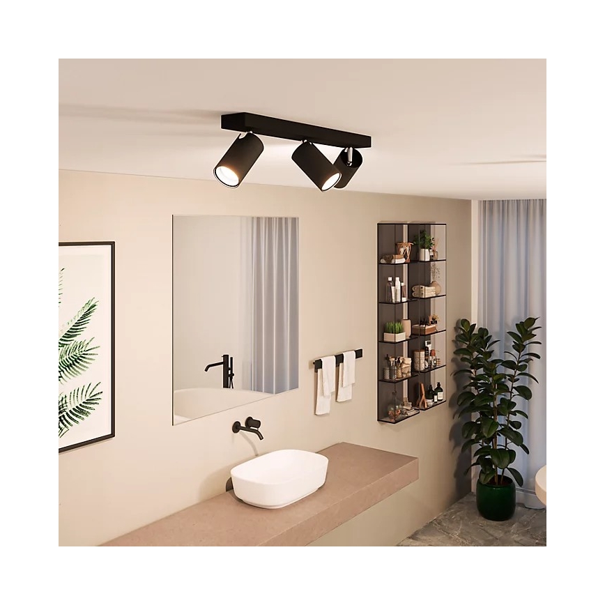 Philips - Badrumsspotlight IDRIS 3xGU10/5W/230V IP44 svart