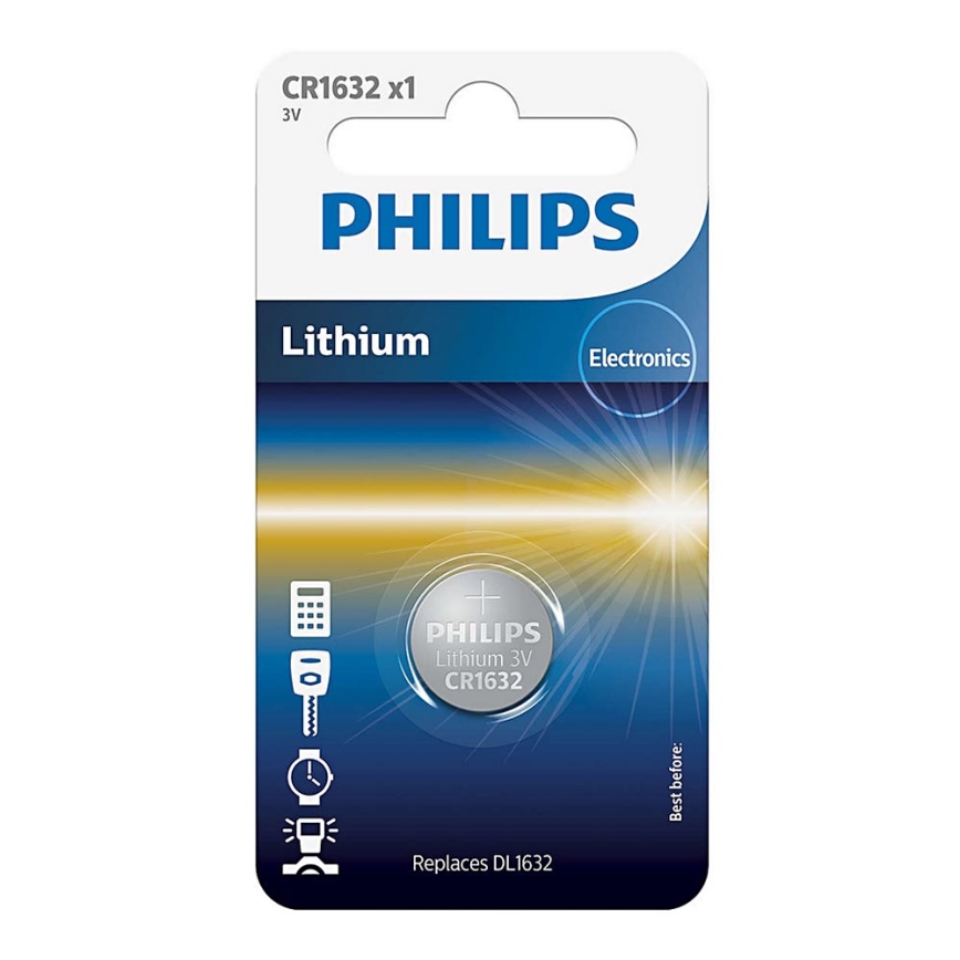 Philips CR1632/00B - Litium knappcellsbatterier CR1632 MINICELLS 3V 142mAh