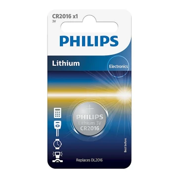 Philips CR2016/01B - Litium knappcellsbatterier CR2016 MINICELLS 3V 90mAh