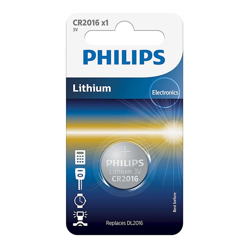 Philips CR2016/01B - Litium knappcellsbatterier CR2016 MINICELLS 3V 90mAh