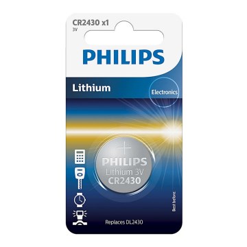 Philips CR2430/00B - Litium knappcellsbatterier CR2430 MINICELLS 3V 300mAh