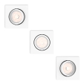 Philips - KIT 3x Infälld lampa 1xGU10/5,5W/230V