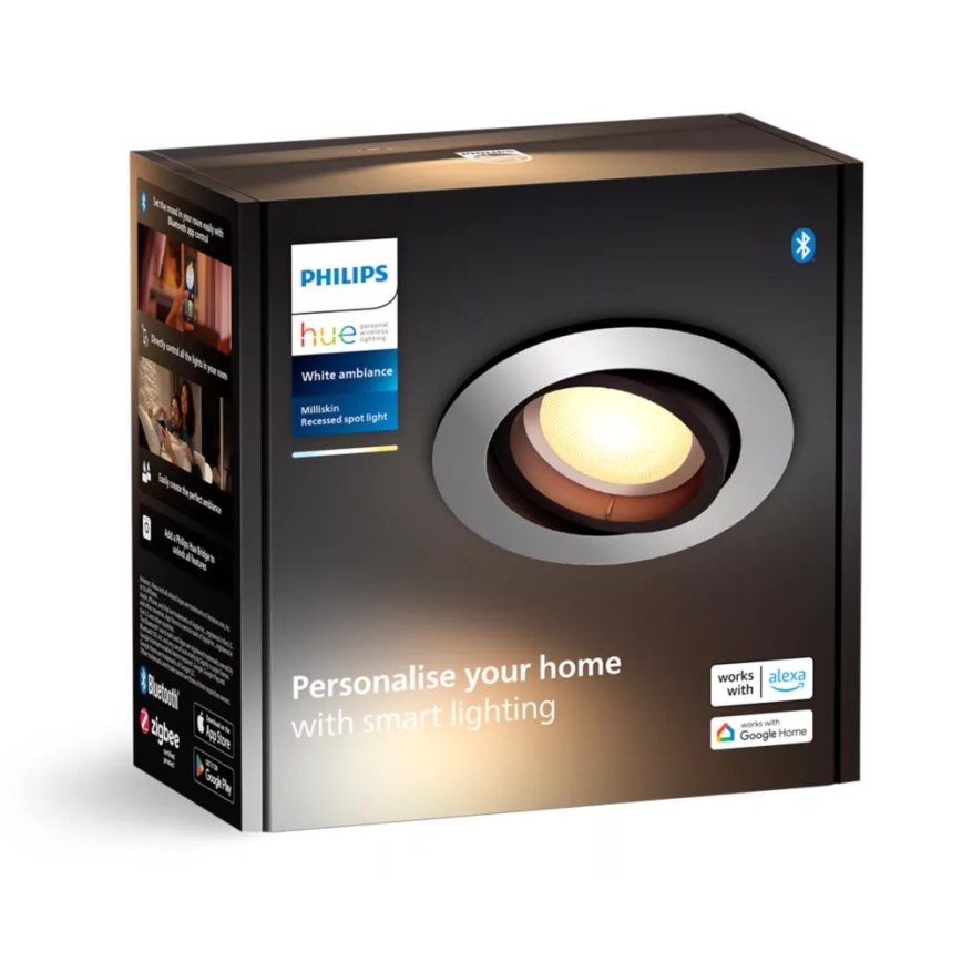 Philips - LED Dimbar infälld belysning Hue MILLISKIN 1xGU10/4,2W/230V 2200-6500K