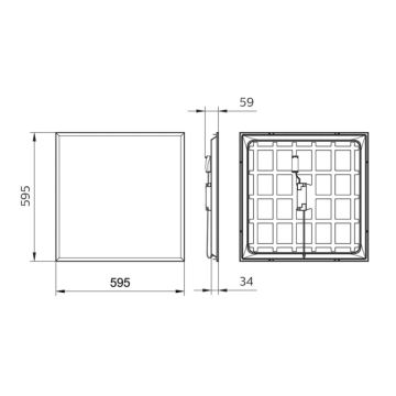 Philips - LED fäst panel LEDINAIRE LED/44W/230V 60x60 cm 4000K