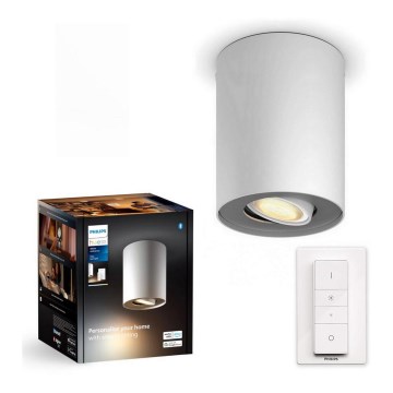 Philips - LED ljusreglerad spotlight Hue PILLAR 1xGU10/4,2W/230V 2200-6500K + fjärrkontroll vit