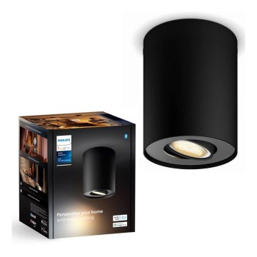 Philips - LED ljusreglerad spotlight Hue PILLAR 1xGU10/4,2W/230V 2200-6500K svart