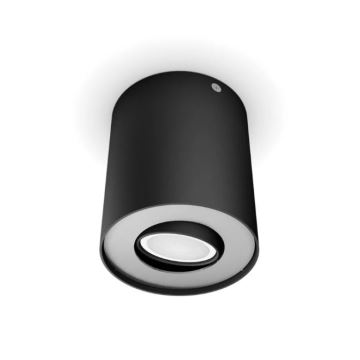 Philips - LED ljusreglerad spotlight Hue PILLAR 1xGU10/4,2W/230V 2200-6500K + fjärrkontroll svart