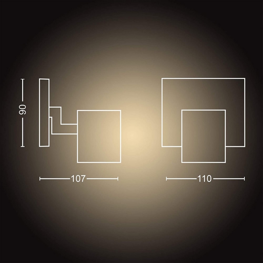 Philips - LED ljusreglerad spotlight Hue RUNNER 1xGU10/4,2W/230V 2200-6500K svart