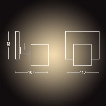 Philips - LED ljusreglerad spotlight Hue RUNNER 1xGU10/4,2W/230V 2200-6500K vit