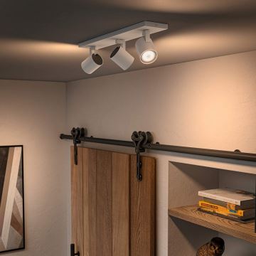 Philips - LED ljusreglerad spotlight Hue RUNNER 3xGU10/4,2W/230V 2200-6500K + fjärrkontroll vit